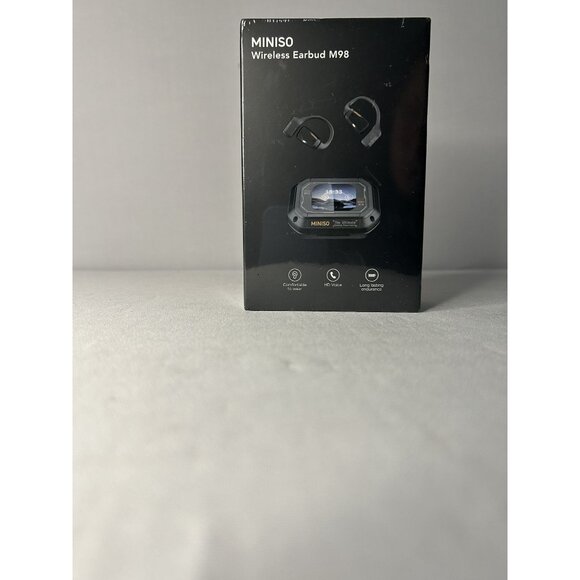 Miniso M98 Wireless Earbuds In Black With Charging Case - Picture 1 of 4